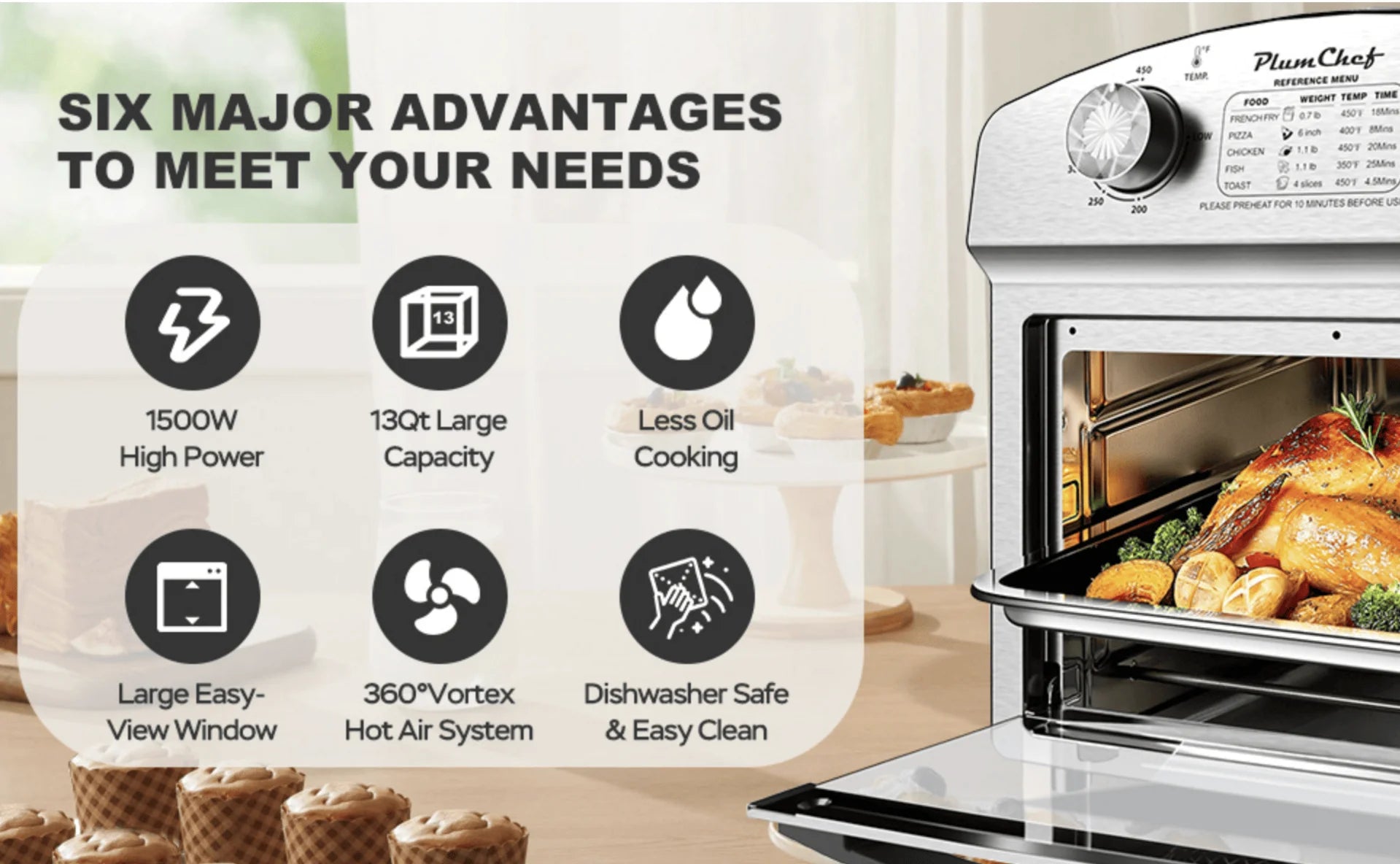 13QT Multifunctional Convection Oven