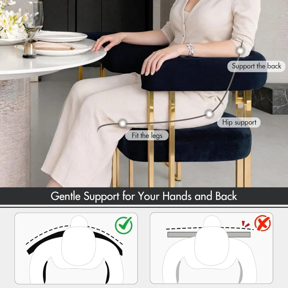 Set of 4 Modern Barrel Dining Chairs