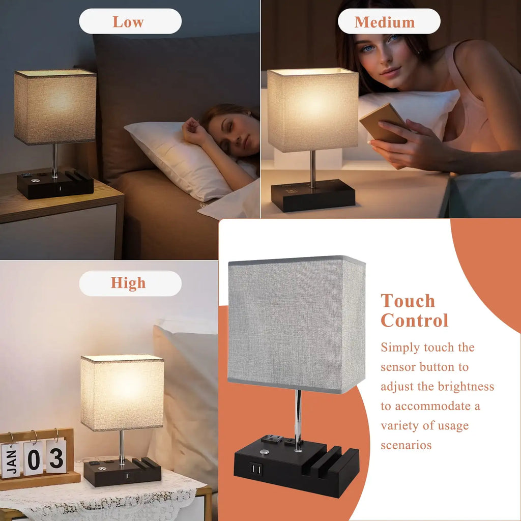 Table Lamp With Charging Ports