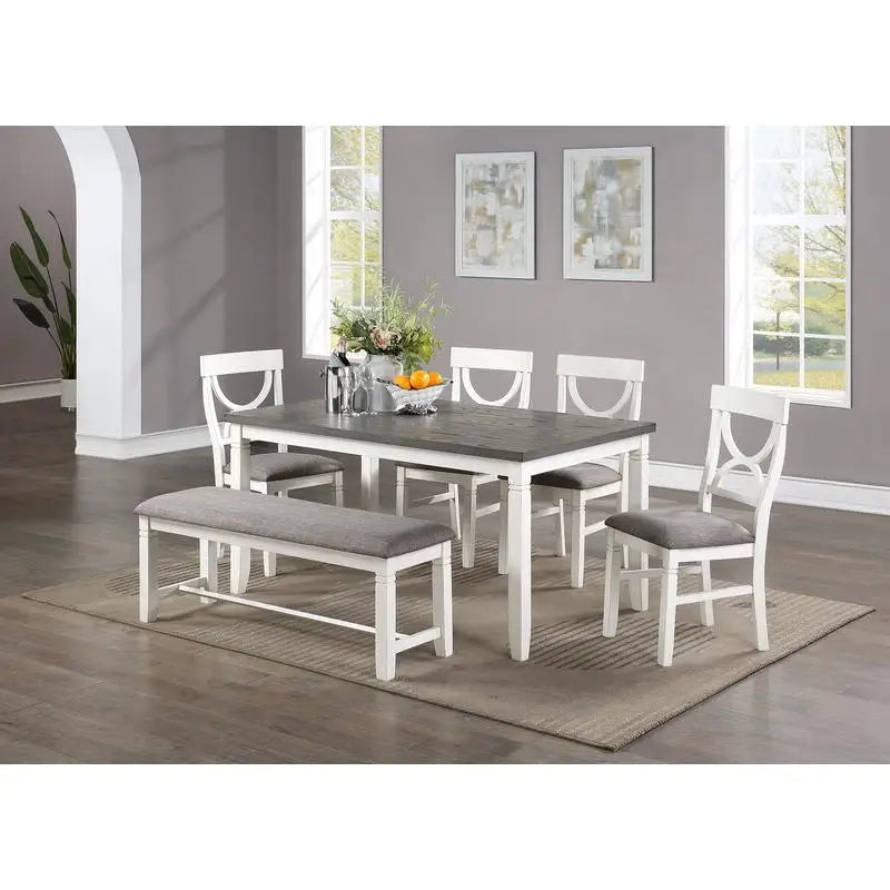 White 6-Piece Dining Set