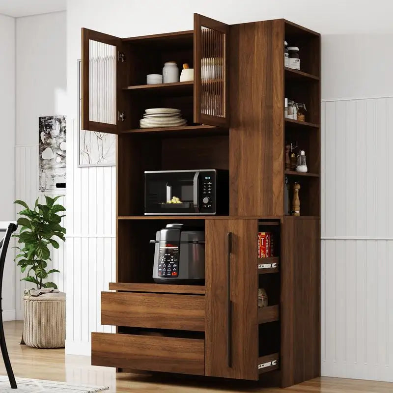 70.87" Tall Kitchen Pantry Cabinet