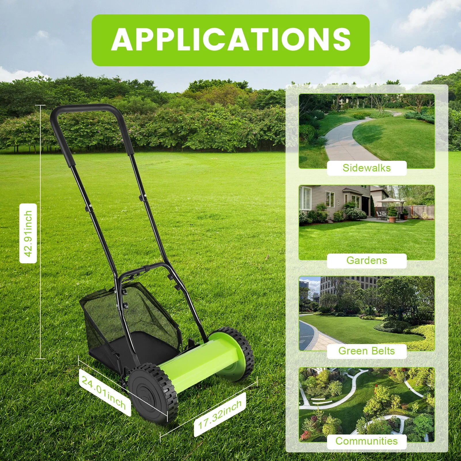 Manual Push Reel Lawn Mower