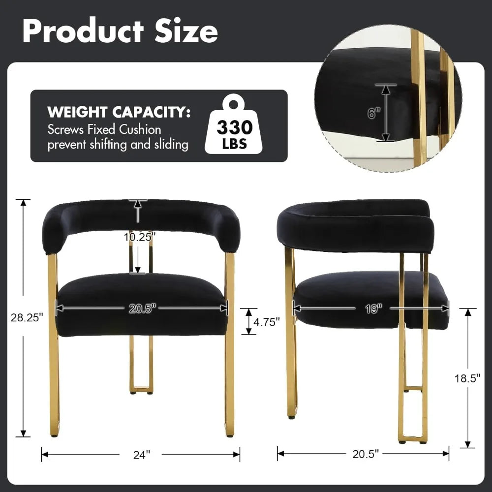 Set of 4 Modern Barrel Dining Chairs