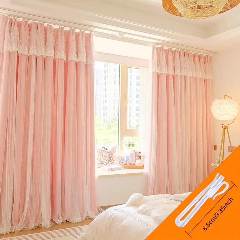 Princess Style French Pink Curtains