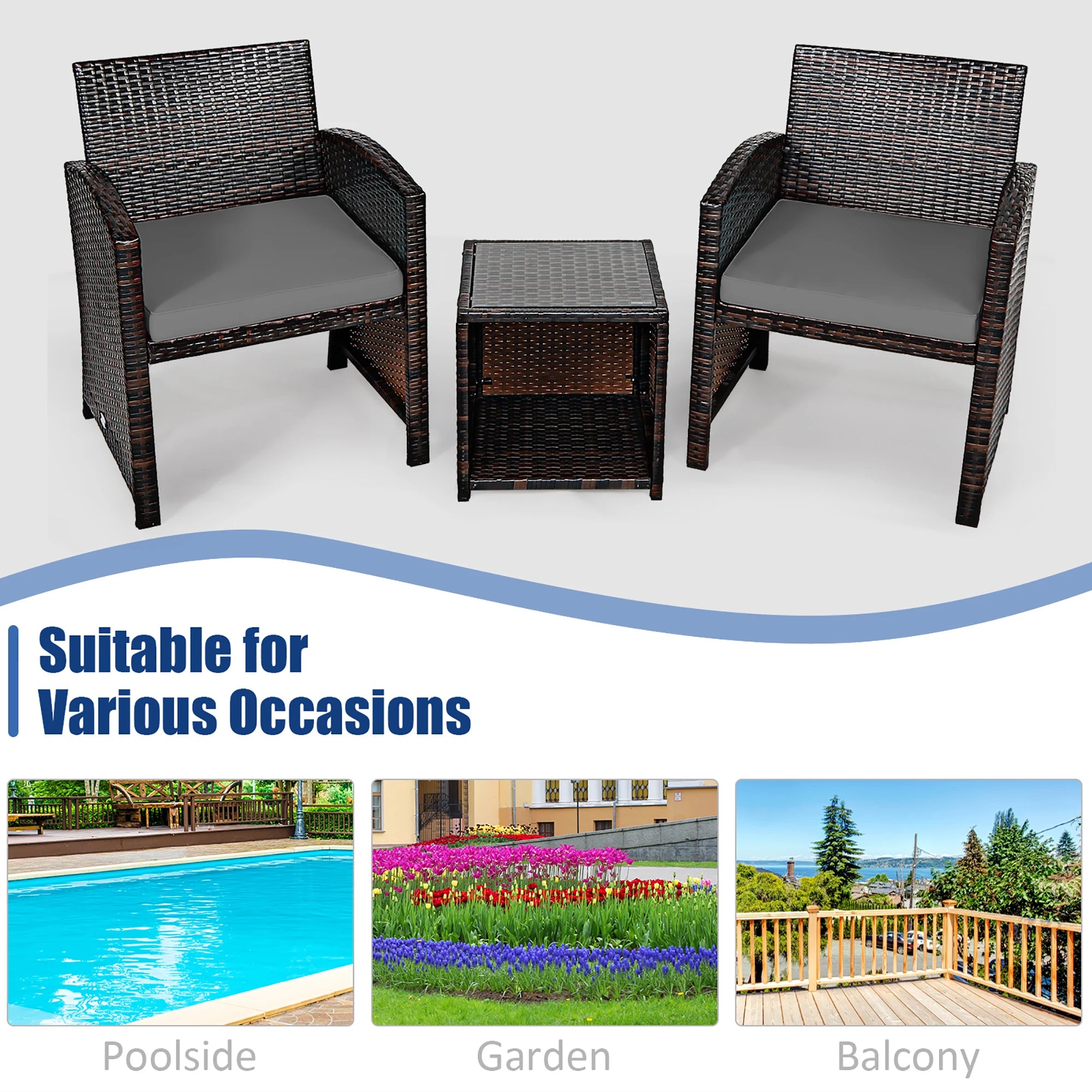 Rattan Wicker Furniture Set