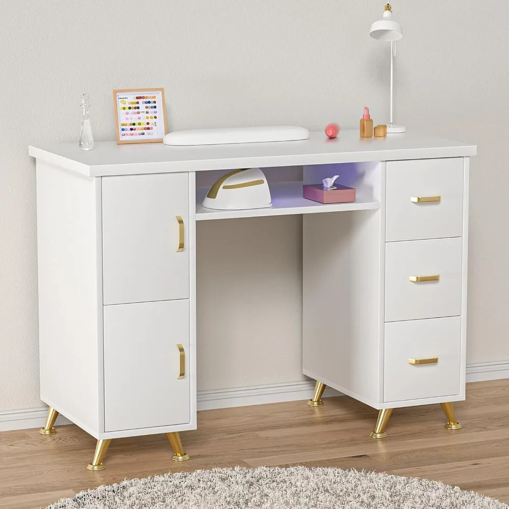 Nail Tech Desk with Storage
