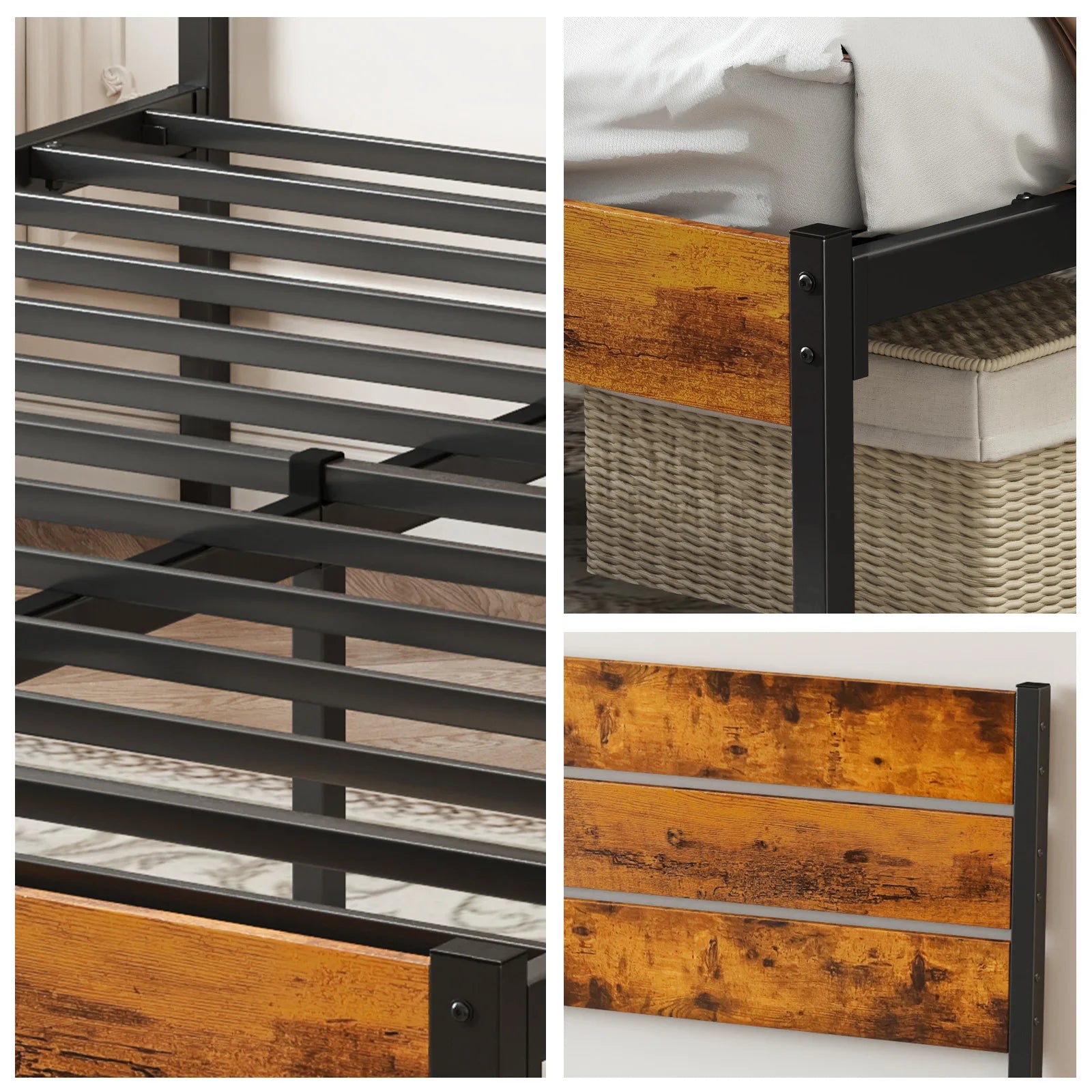JHK Queen Size Metal Bed Frame