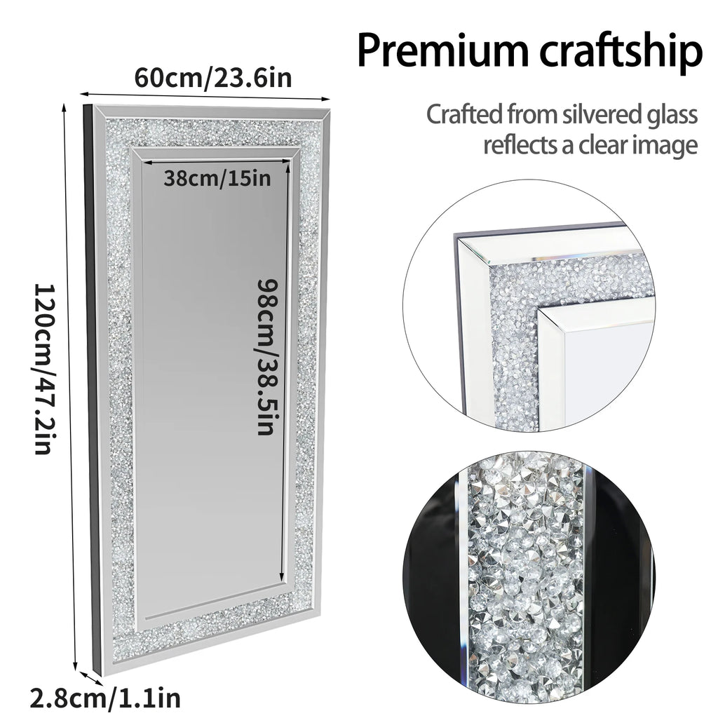 Crushed Crystal Full Length Mirror