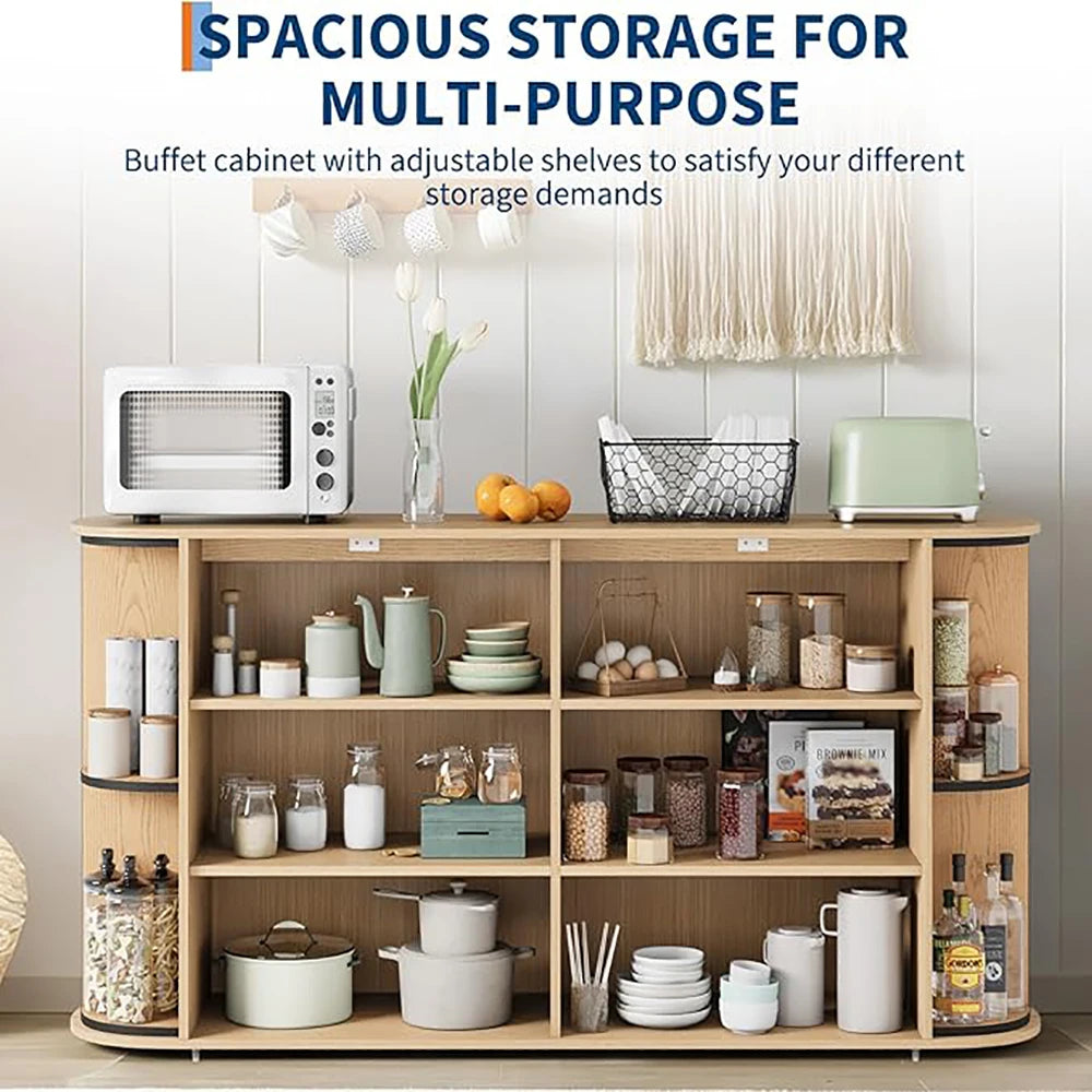 63" Sideboard Buffet Cabinet