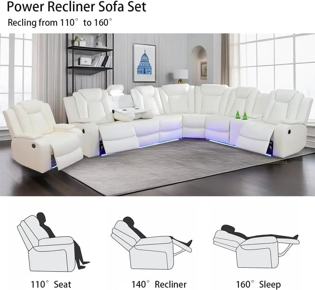 Power Recliner Adjustable Sofa, Loveseat