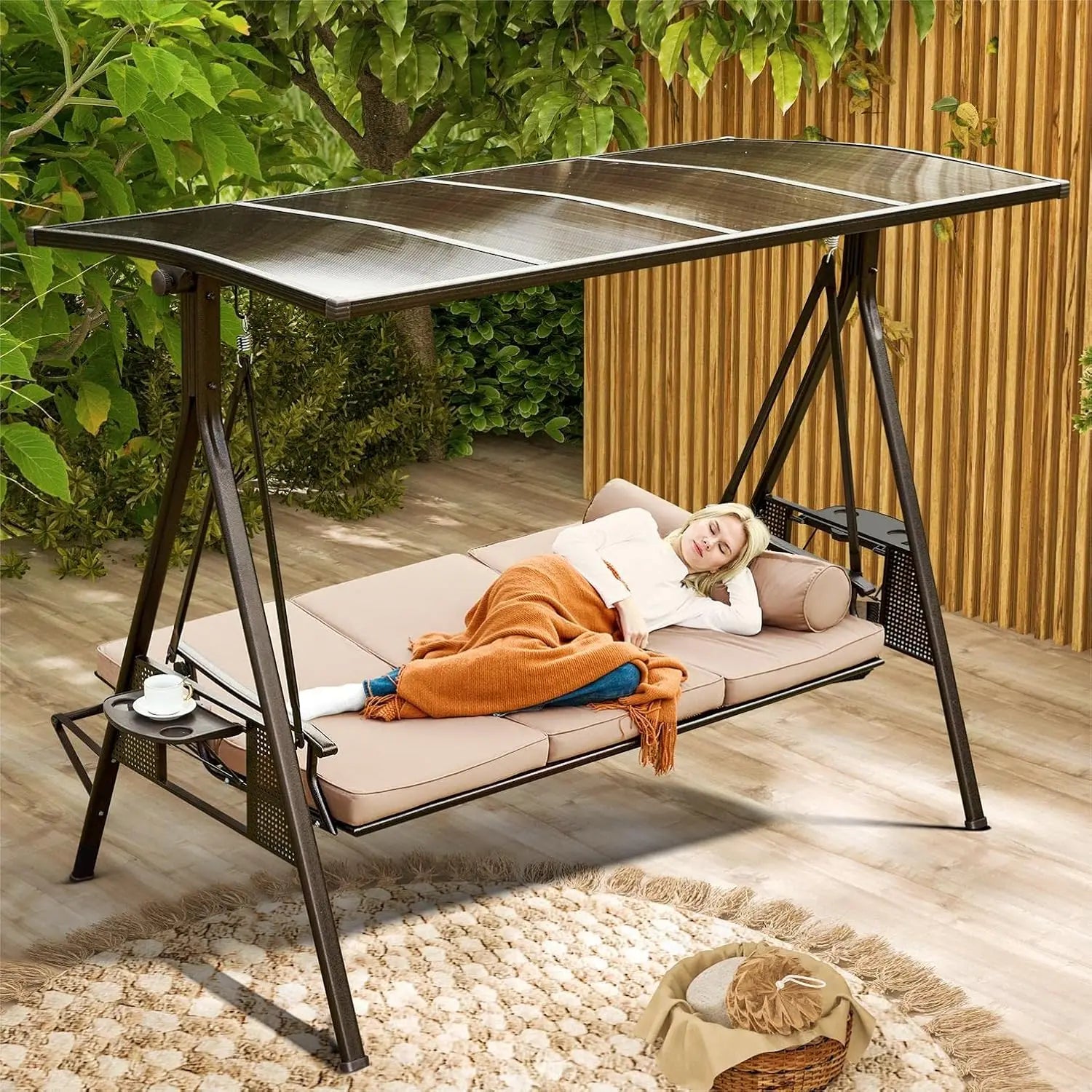 Convertible Backrest Swing Bed