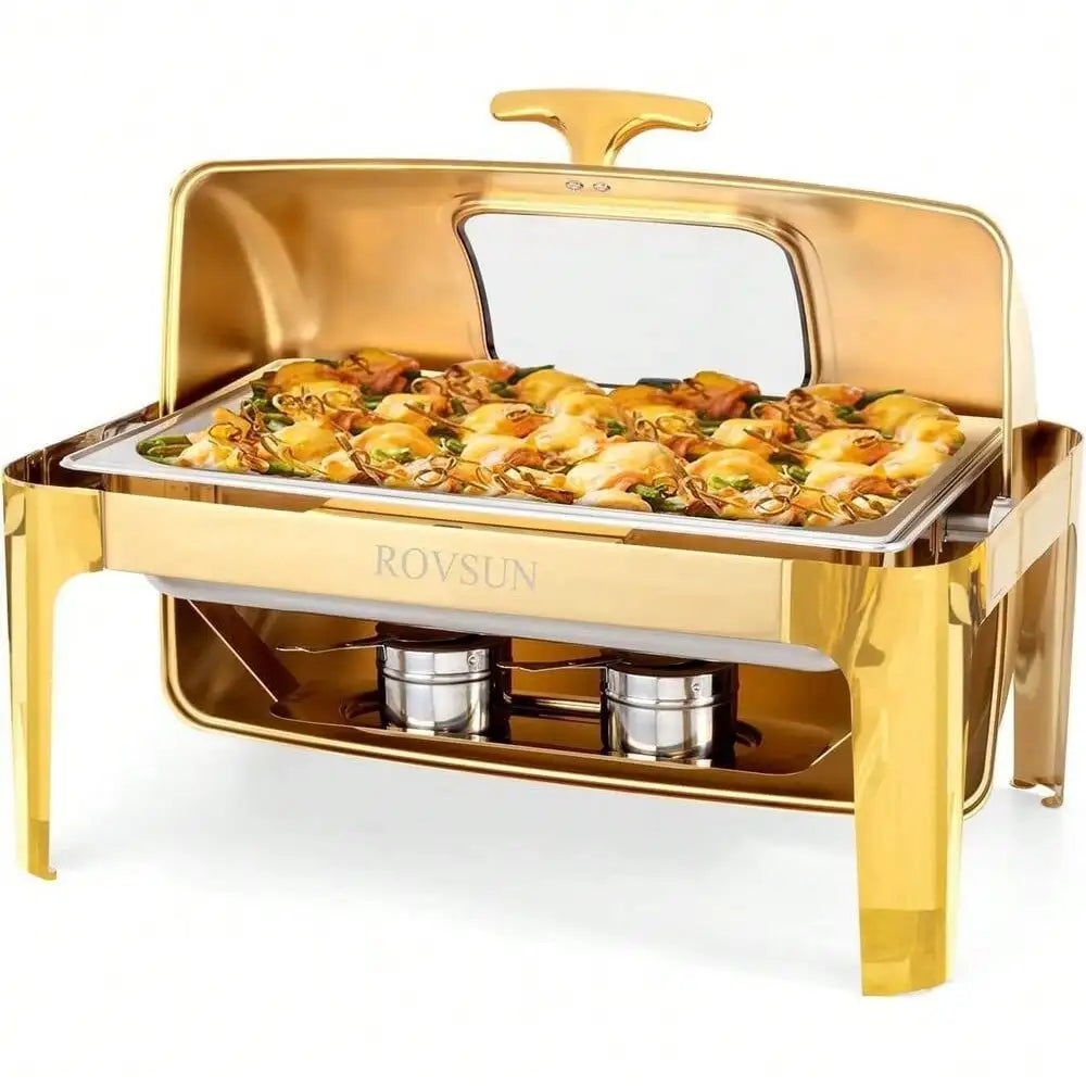 Gold Roll Top Chafing Dish