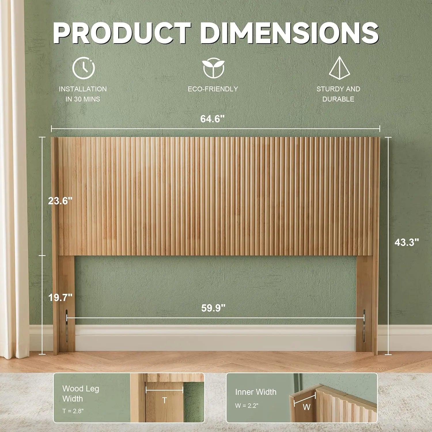 Wood Headboard Queen Size