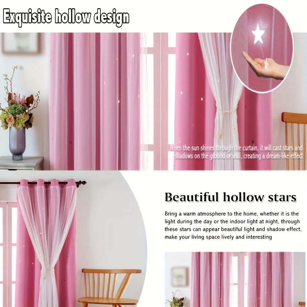 Blue Romantic Sheer Curtains