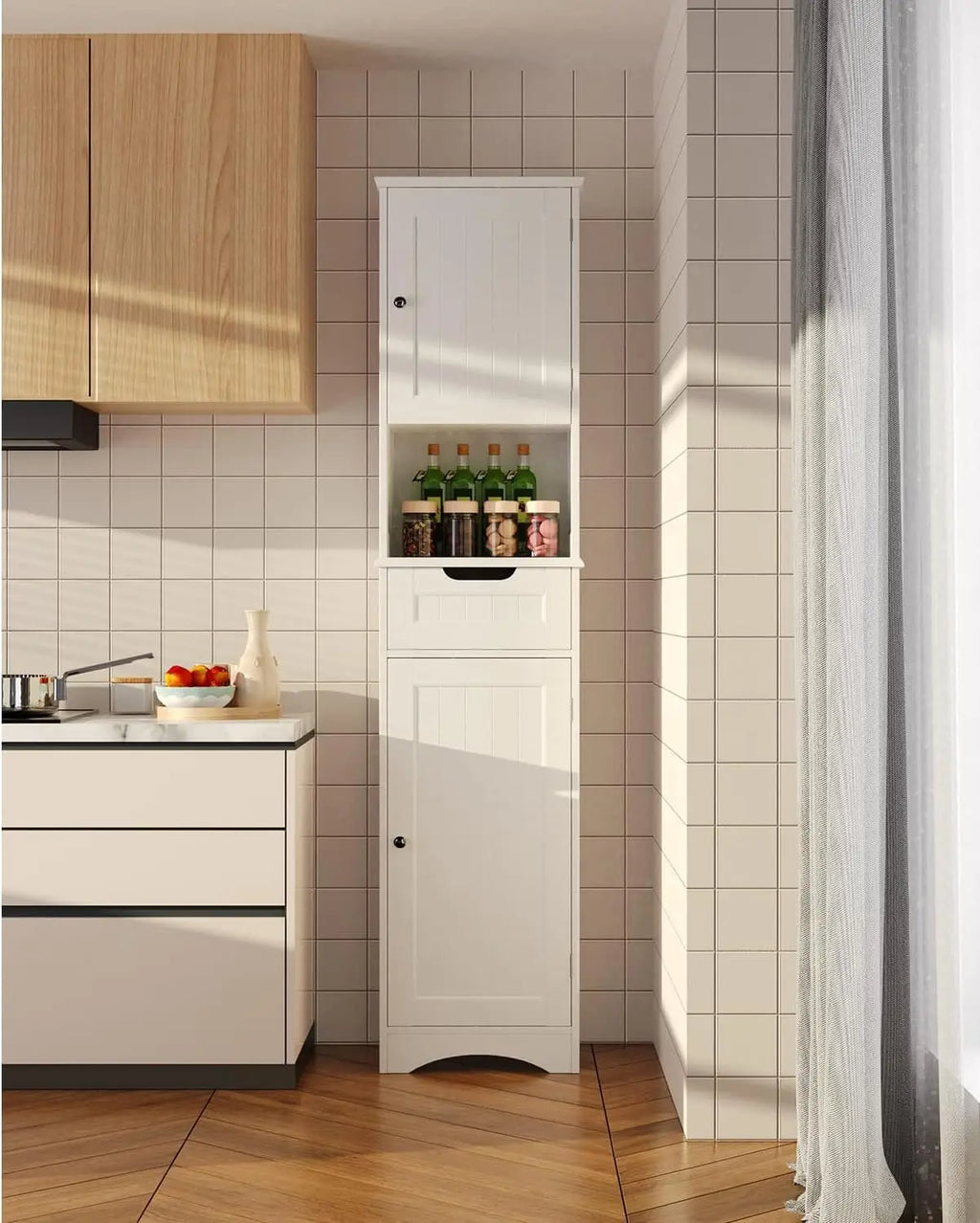 67" H Tall Bathroom Storage Cabinet