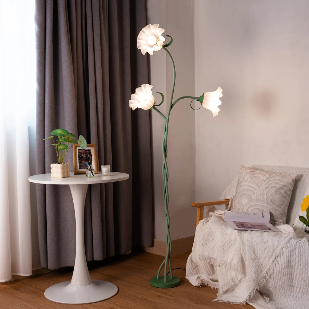 Retro 3-Head Flower Floor Lamp