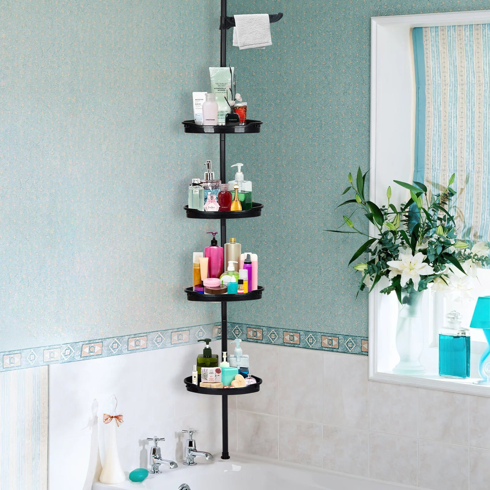 Corner Shower Caddy with Tension Pole