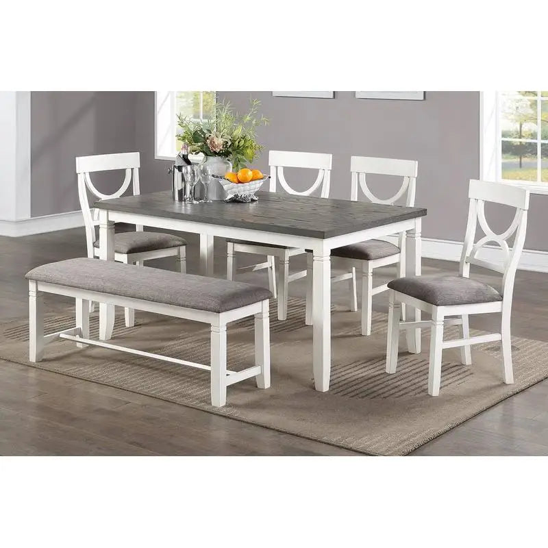 White 6-Piece Dining Set