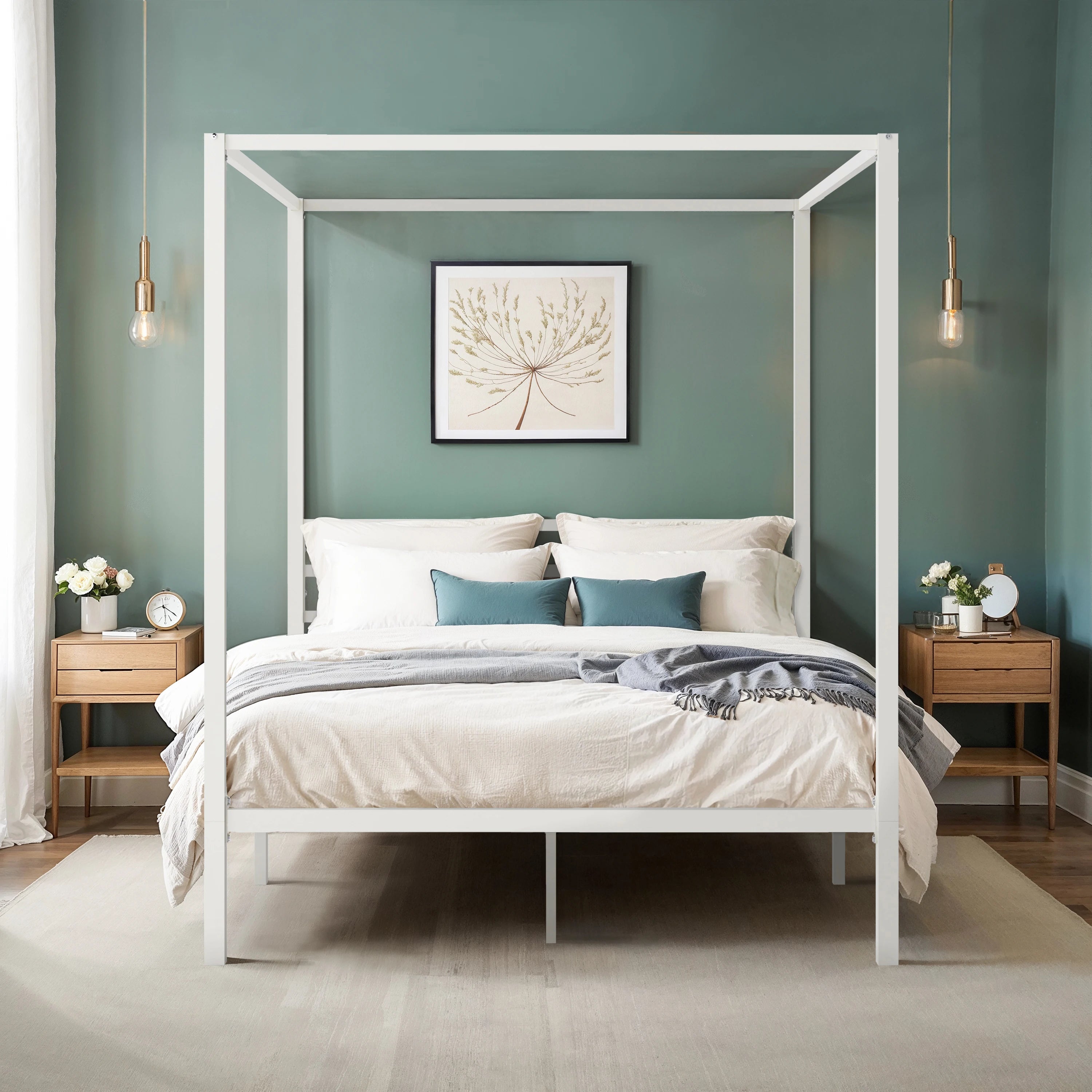 HOOMIC Canopy Bed Frame