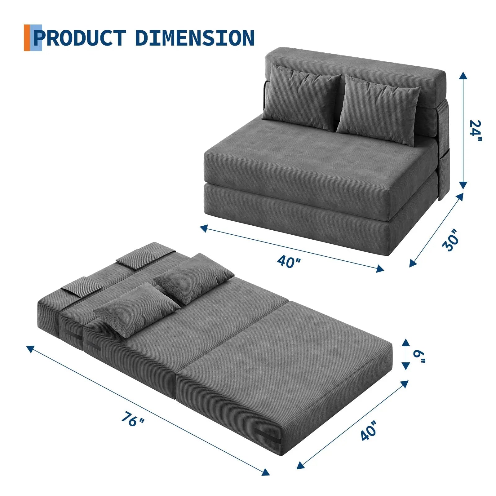 Folding Sofa Bed Convertible Sleep