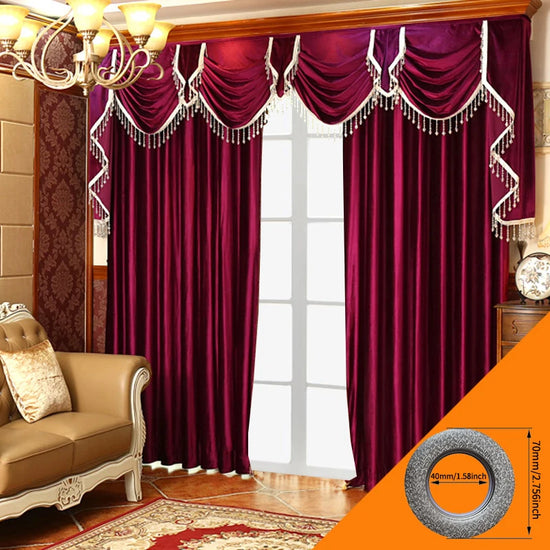 Flannelette Rose Red Curtains