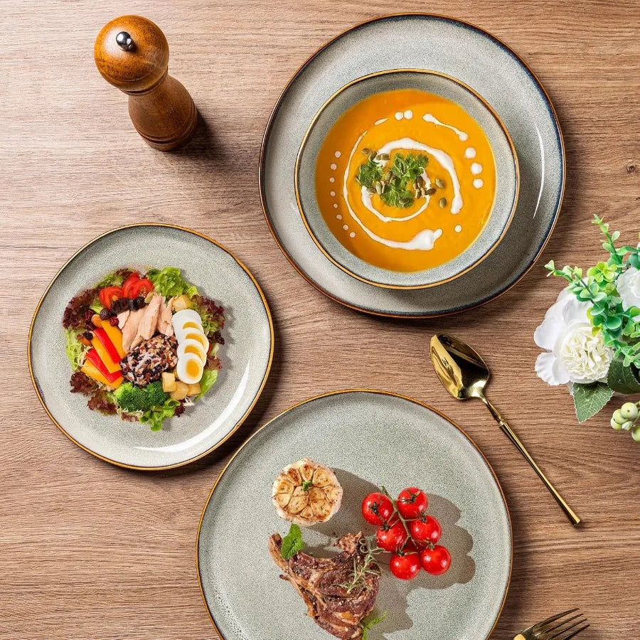 Ceramic Dinner Plates Set of 6