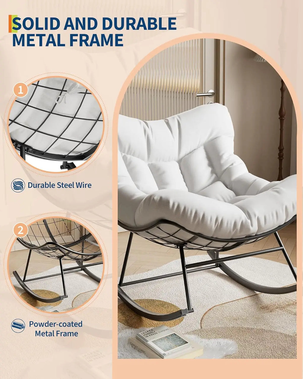 Charming Rocking Chair With Footrest