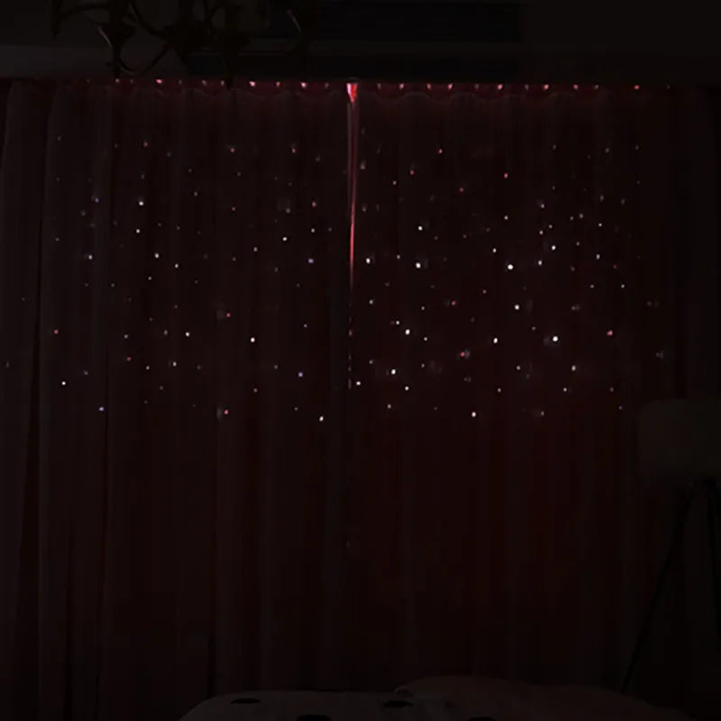 Double Layer Star Cut Out Curtains