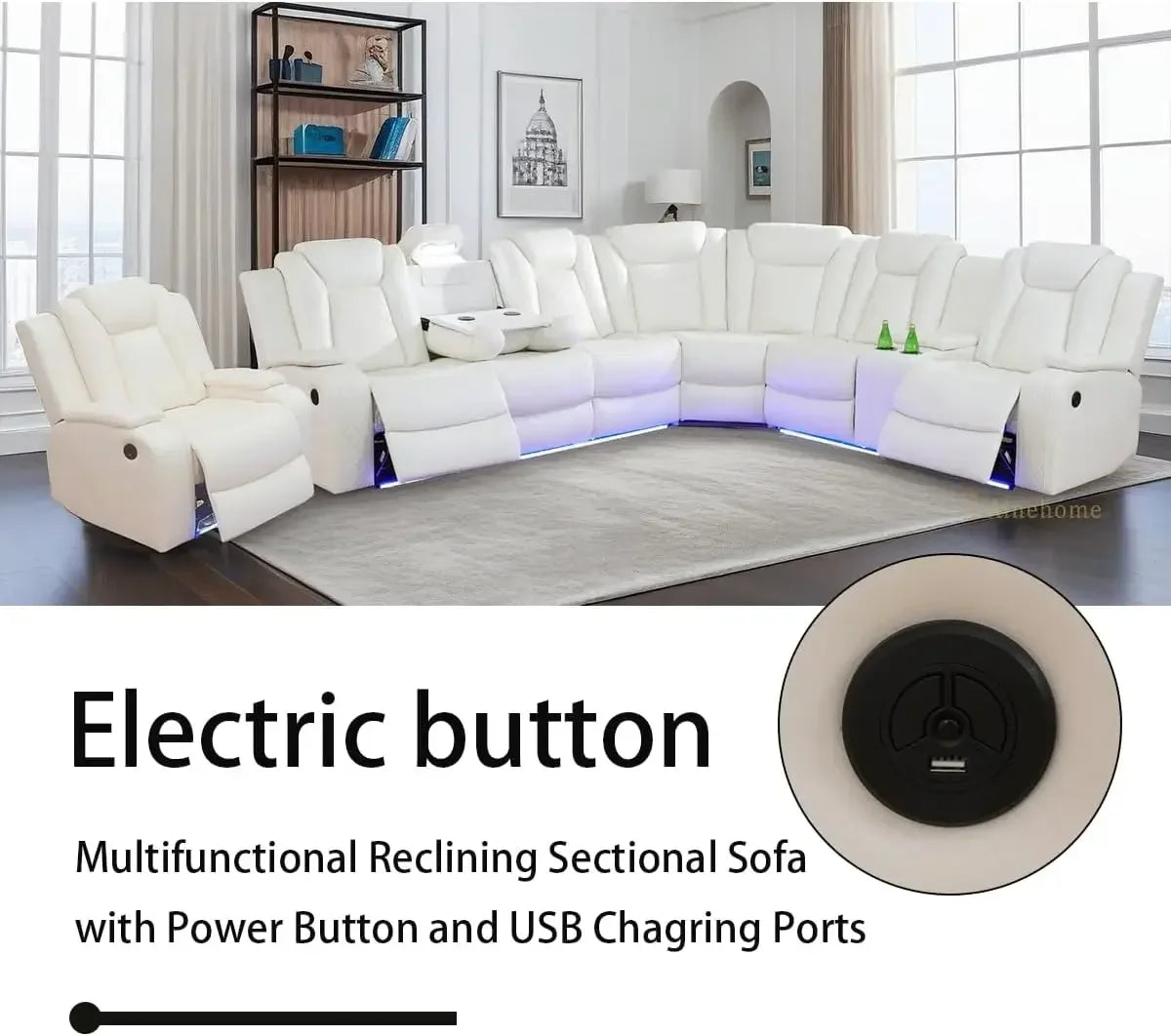 Power Recliner Adjustable Sofa, Loveseat