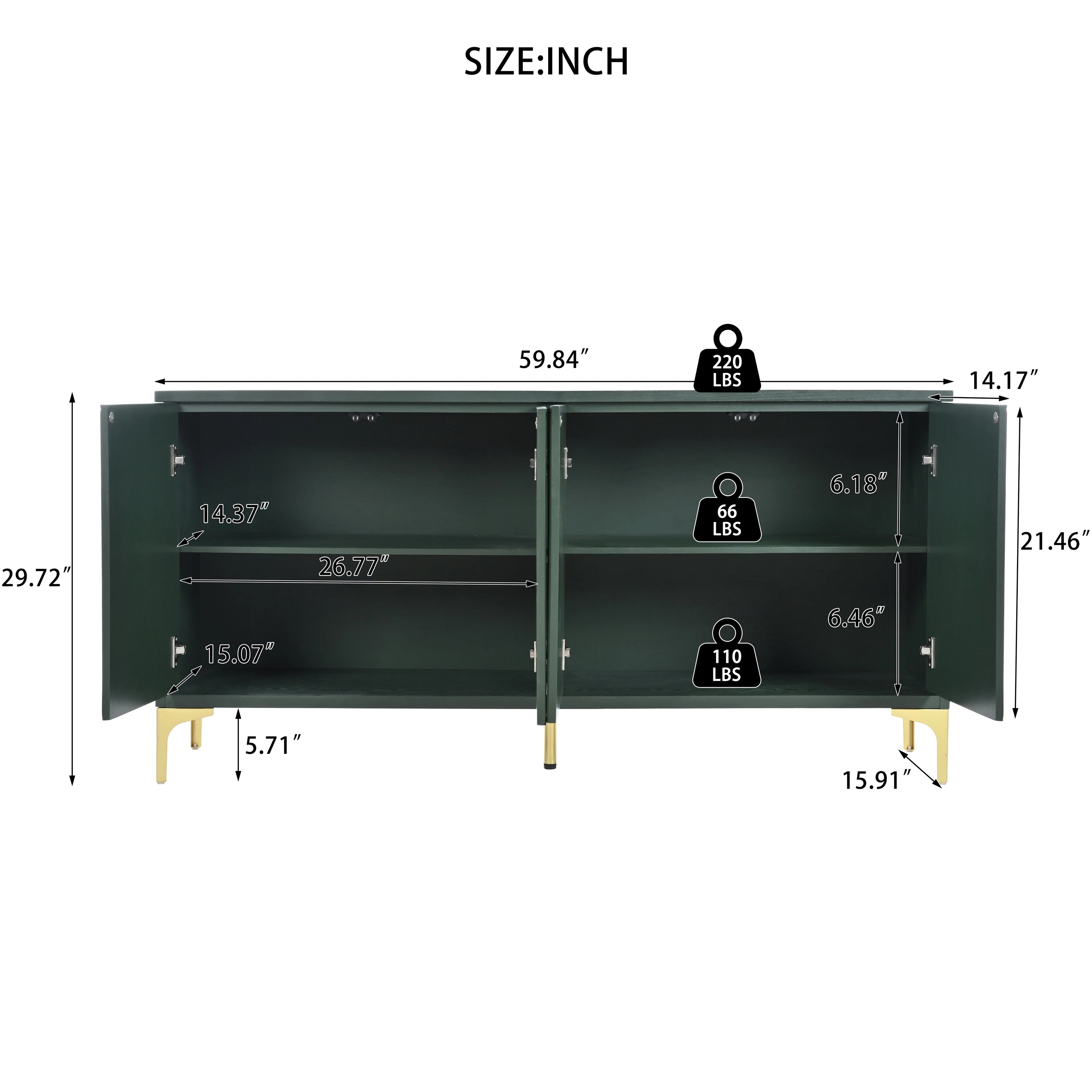 Large Storage Space Sideboard