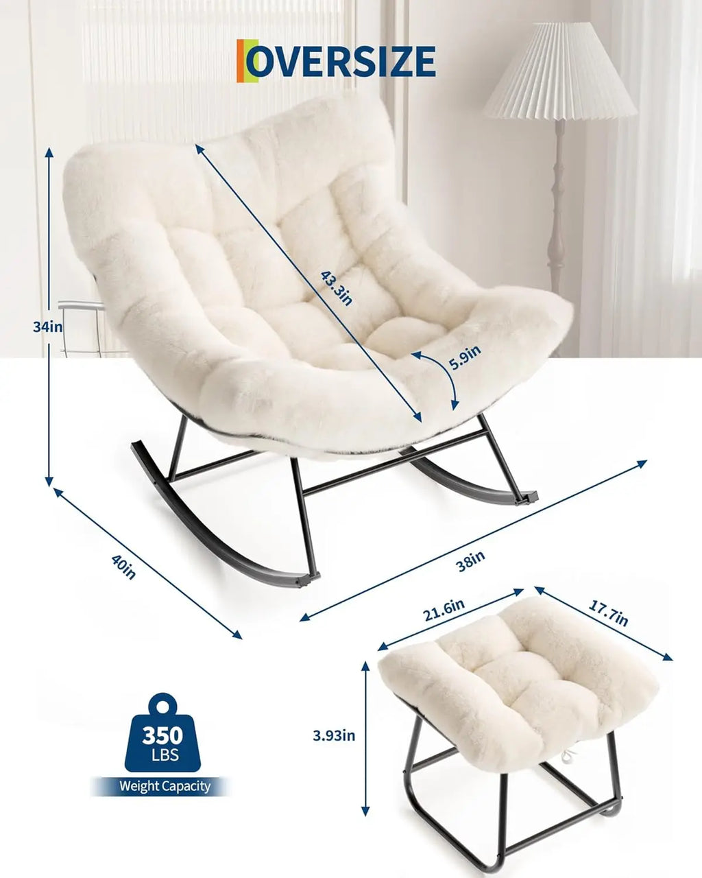 Charming Rocking Chair With Footrest