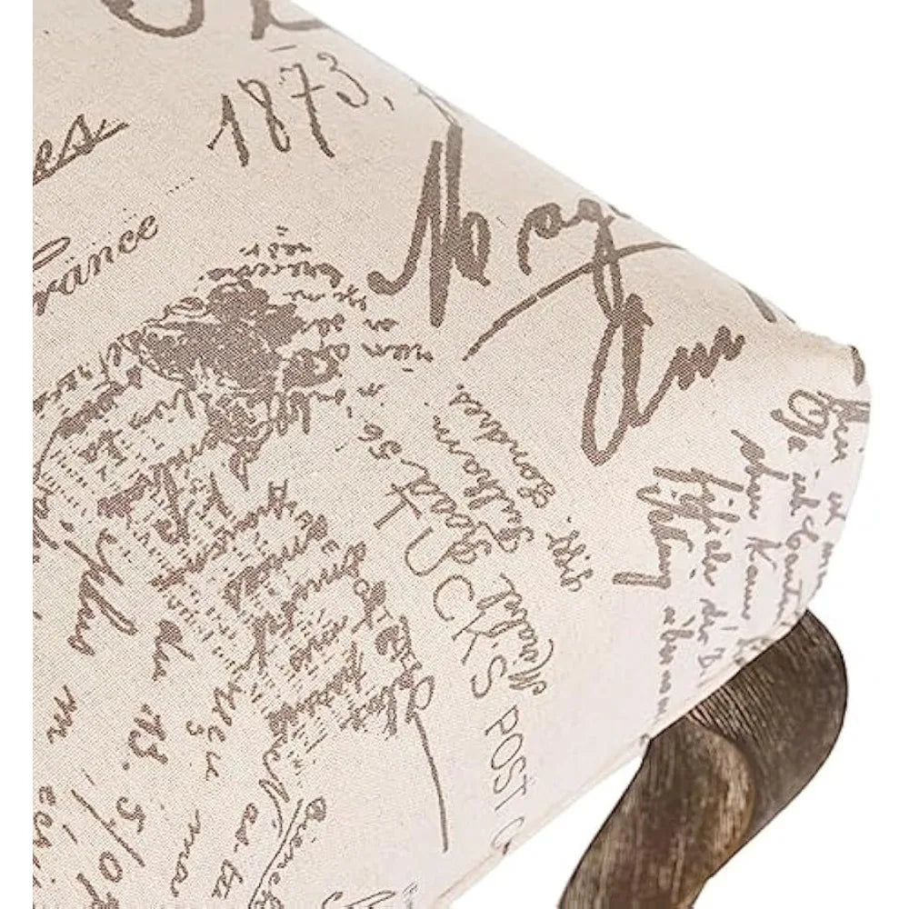 Fabric French Script Dining Chairs