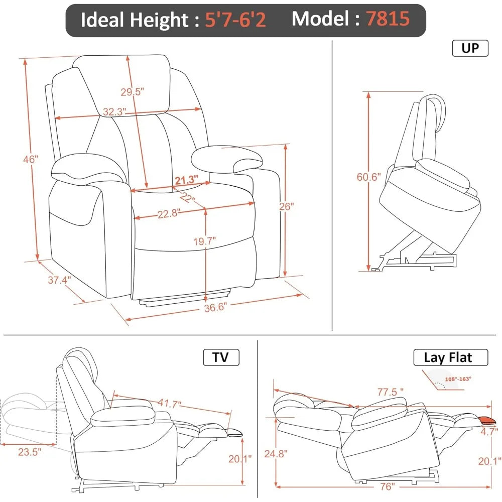 Power Lift Recliner Chair Sofa