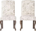 Fabric French Script Dining Chairs