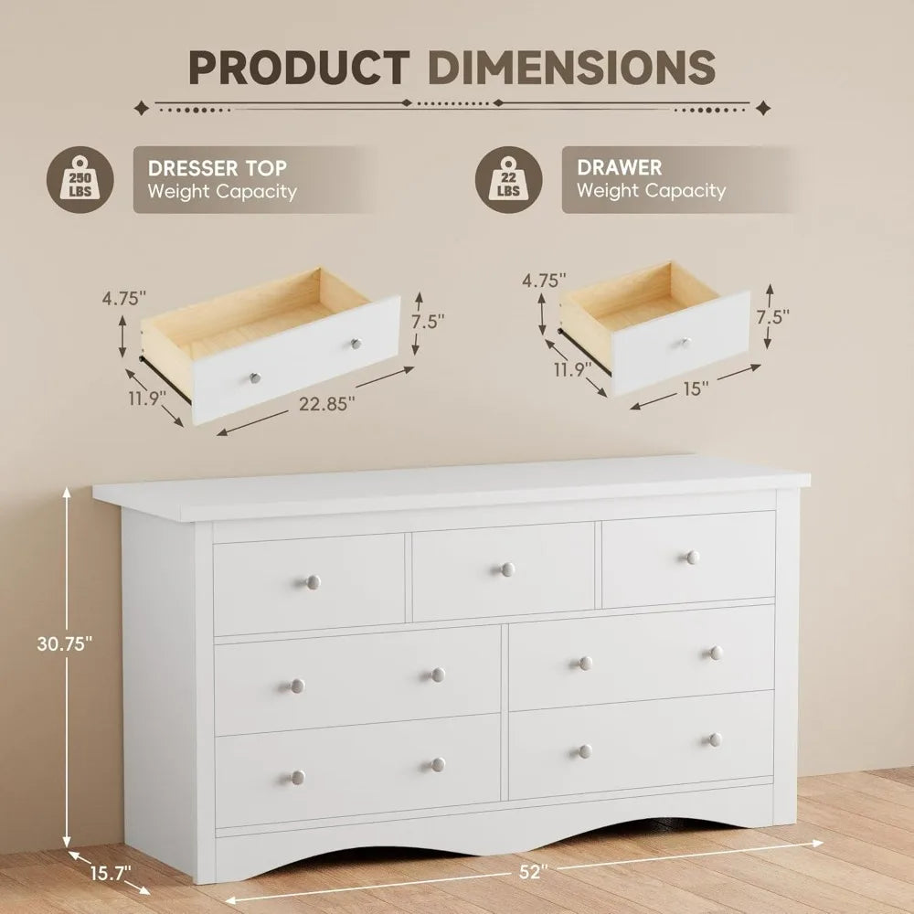 Dresser With 7  Drawers