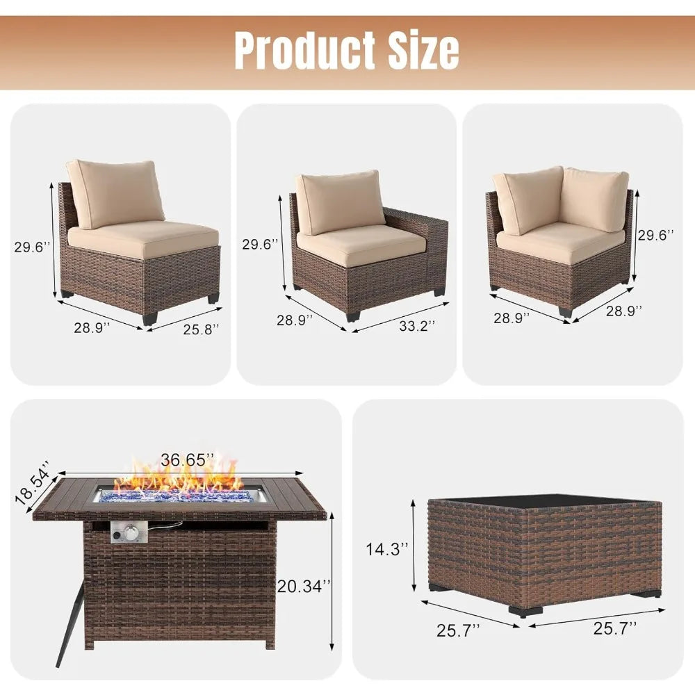Firepit Patio Furniture Set