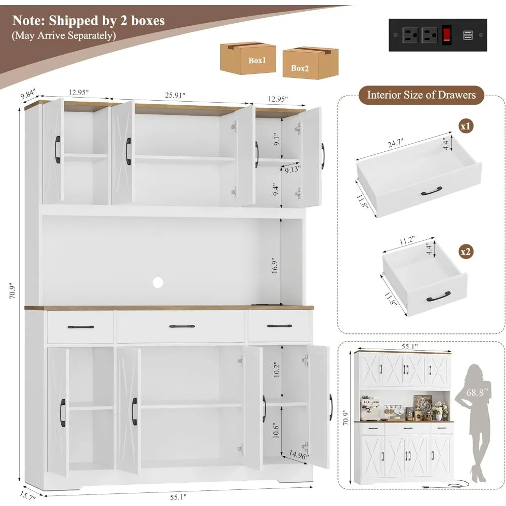 Tall Kitchen Pantry Storage Cabinet