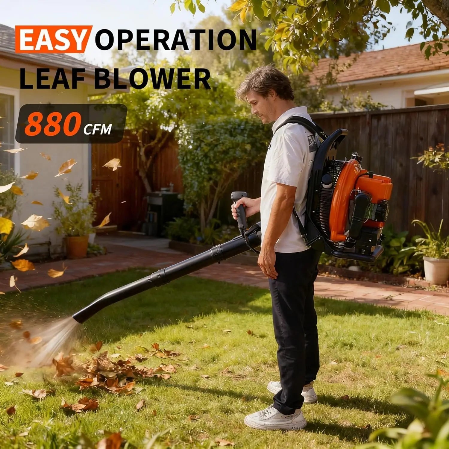Powerful Gas Backpack Leaf Blower