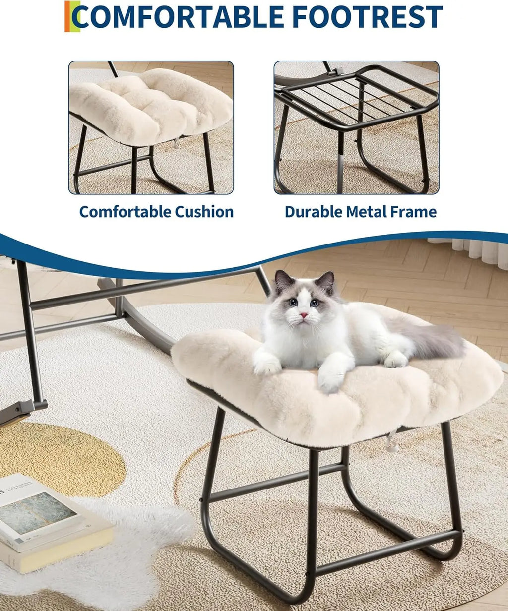 Charming Rocking Chair With Footrest