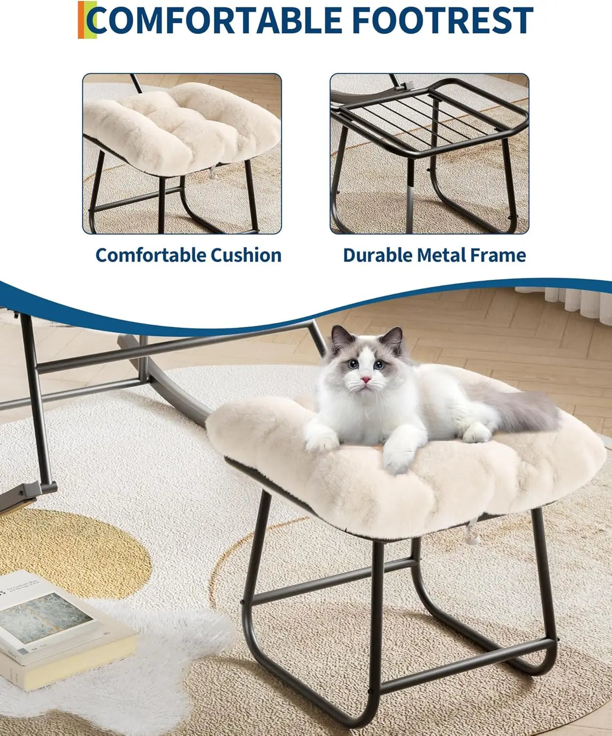 Charming Rocking Chair With Footrest