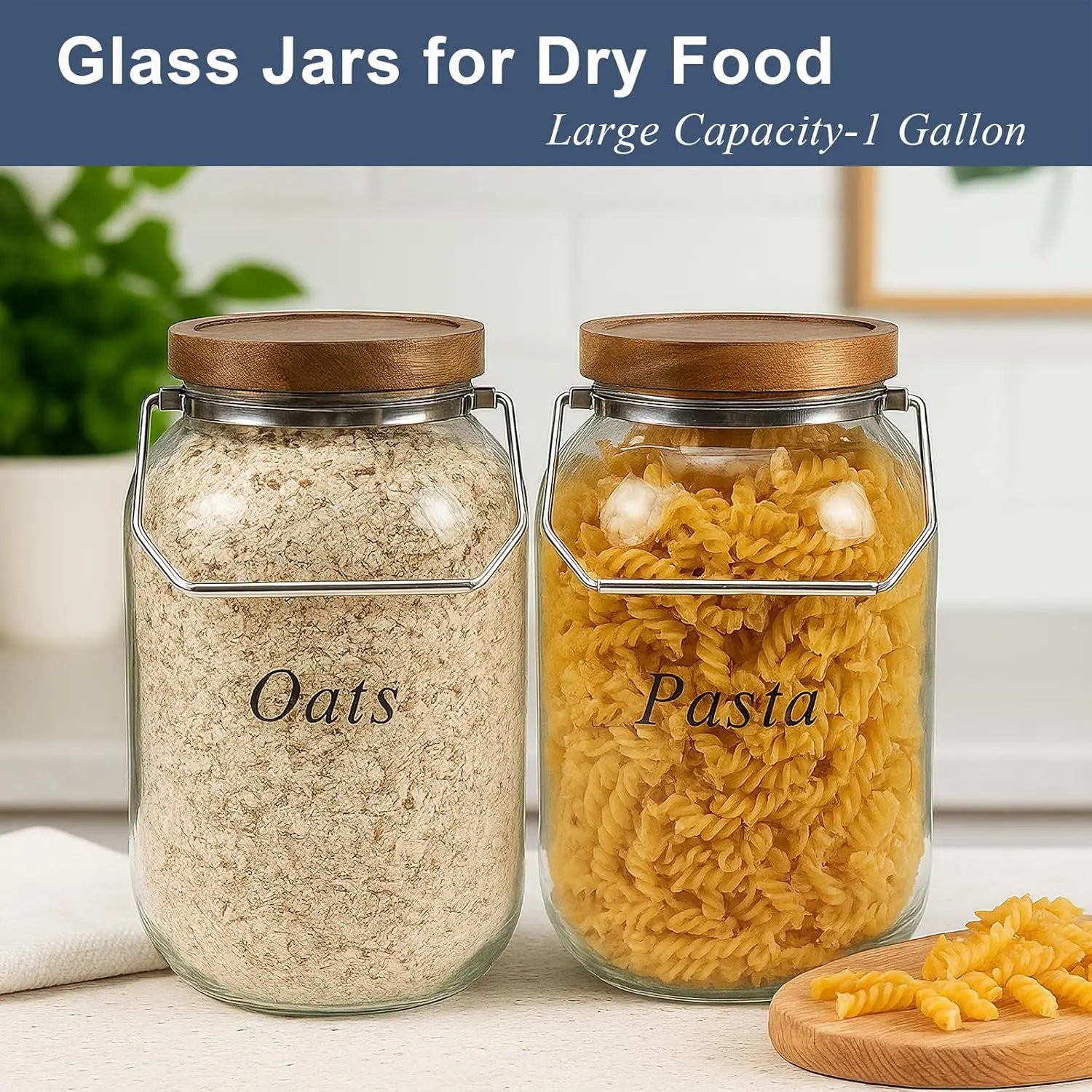 2 Pack Glass Storage Jars