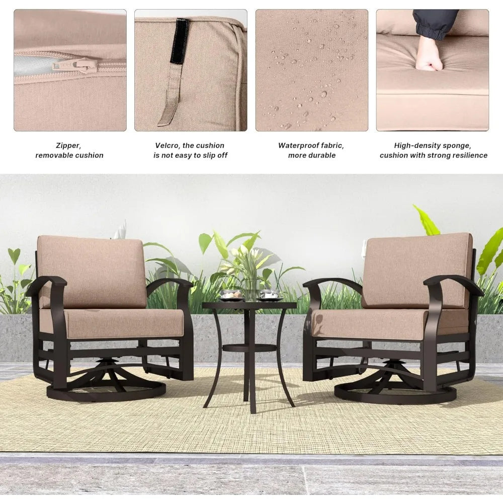 Swivel Rocking Chair Set