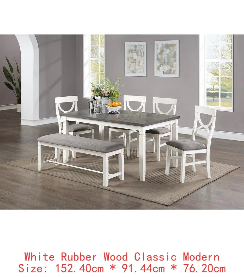 White 6-Piece Dining Set