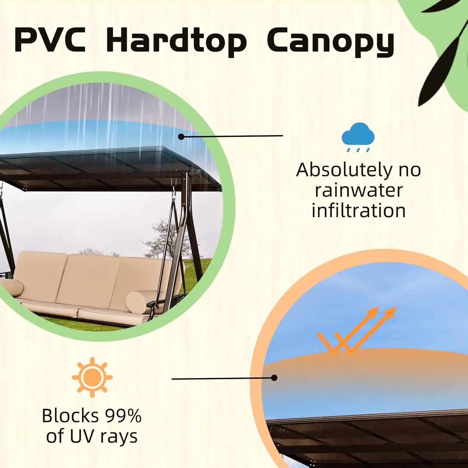 Convertible Backrest Swing Bed