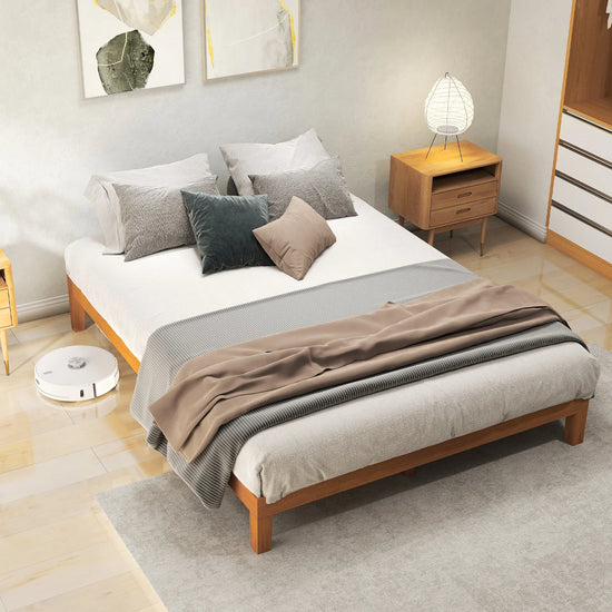 JHK Queen Solid Wood Bed Frame