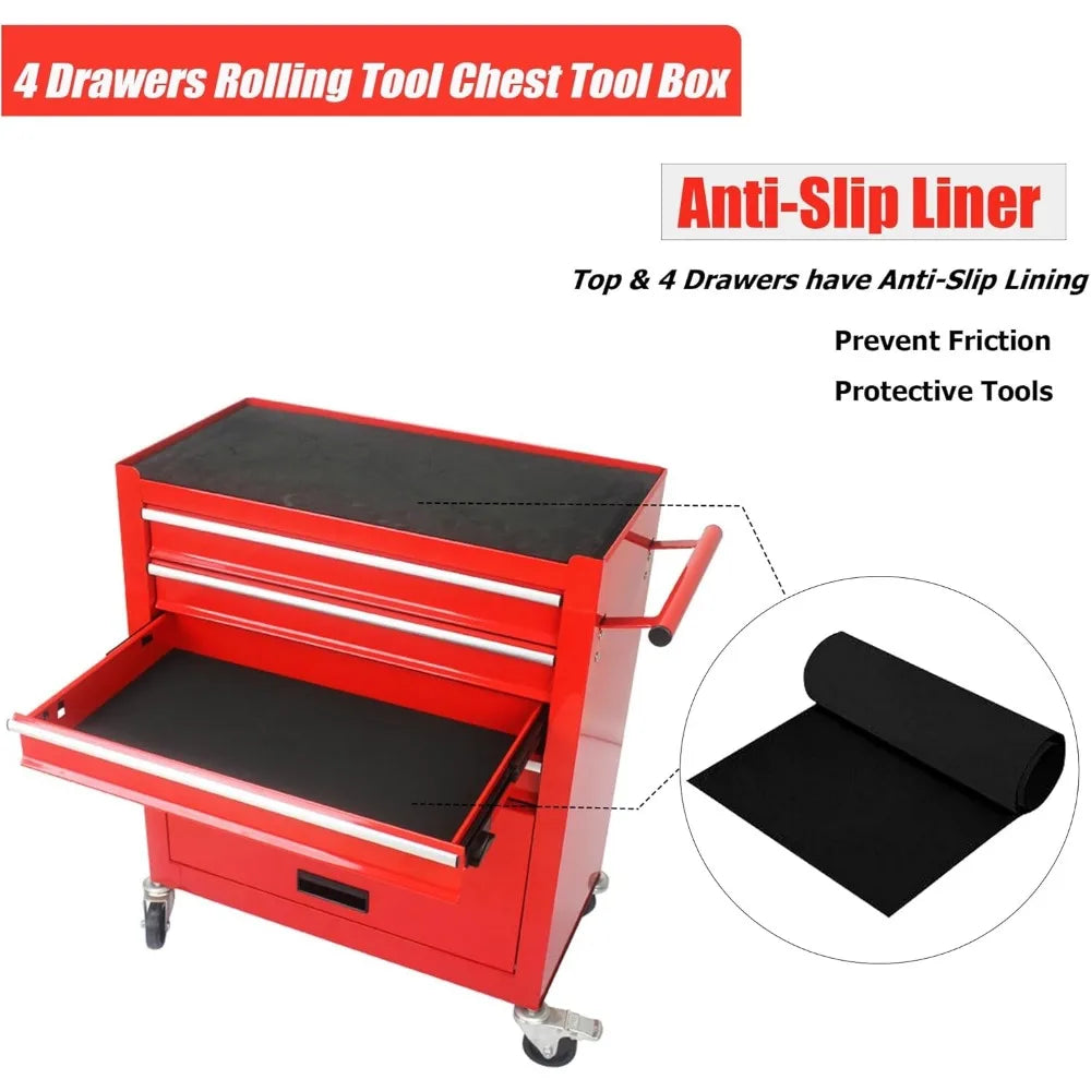 4 Drawer Rolling Tool Cart