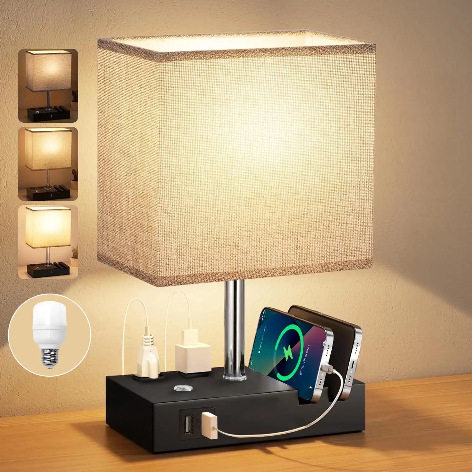 Table Lamp With Charging Ports