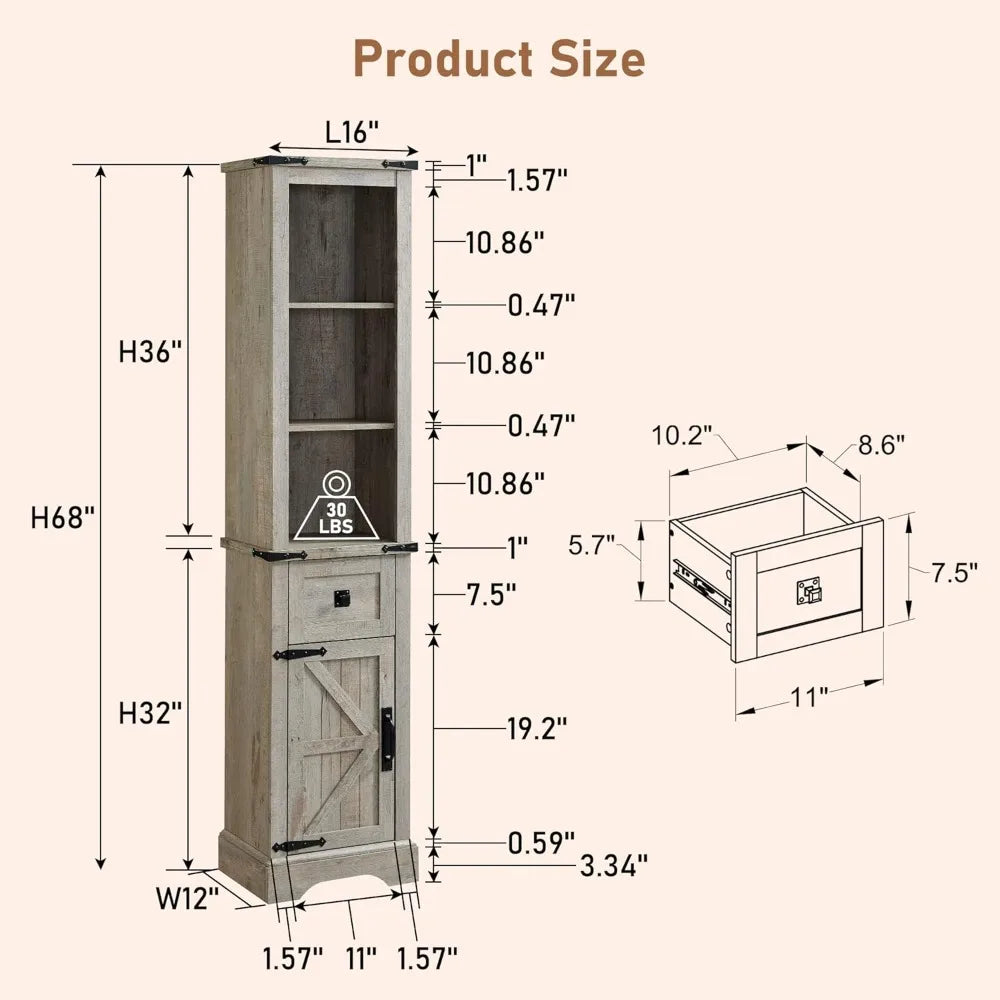 Farmhouse Tall Linen Tower