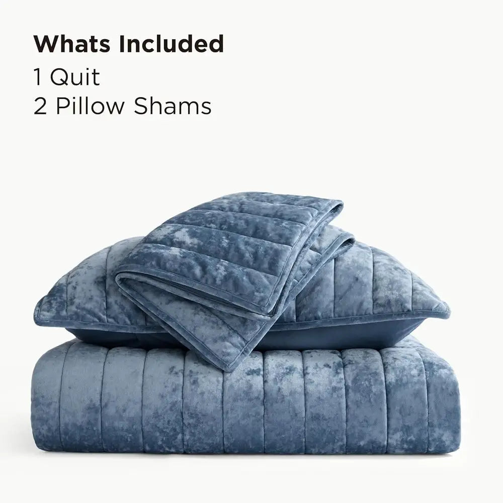 Velvet Quilt King Size Set