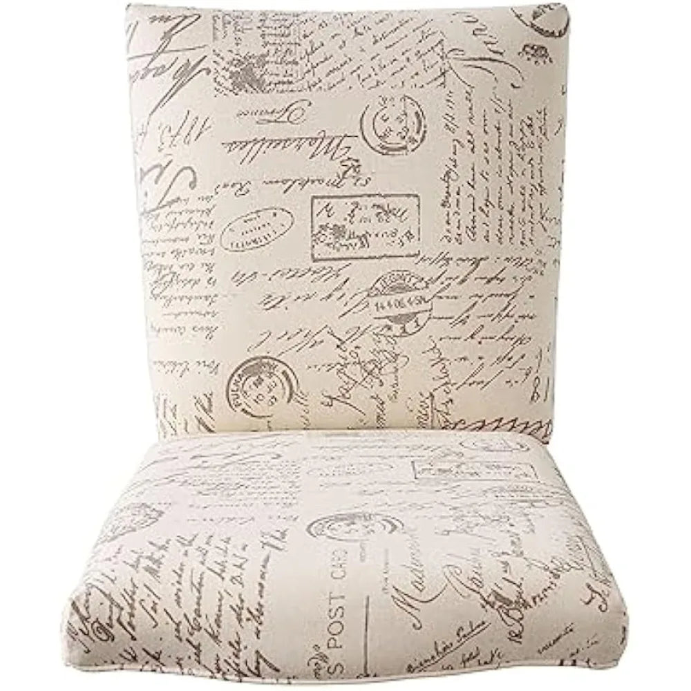 Fabric French Script Dining Chairs